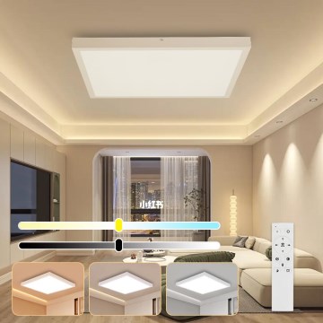 Brilagi - Applique de Salle de Bain Dimmable FRAME SMART LED/50W/230V 60x60 cm 3000-6000K IP44 Blanc + Télécommande