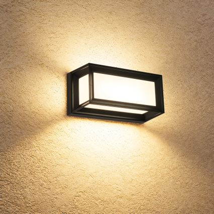Brilagi - Applique murale extérieure PARKER LED 12W/230V avec détecteur, noir, IP44
