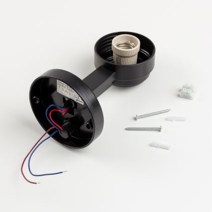 Brilagi - Applique murale d'extérieur avec détecteur de mouvement HARBOR 1xE27/40W/230V IP33 noir/transparent