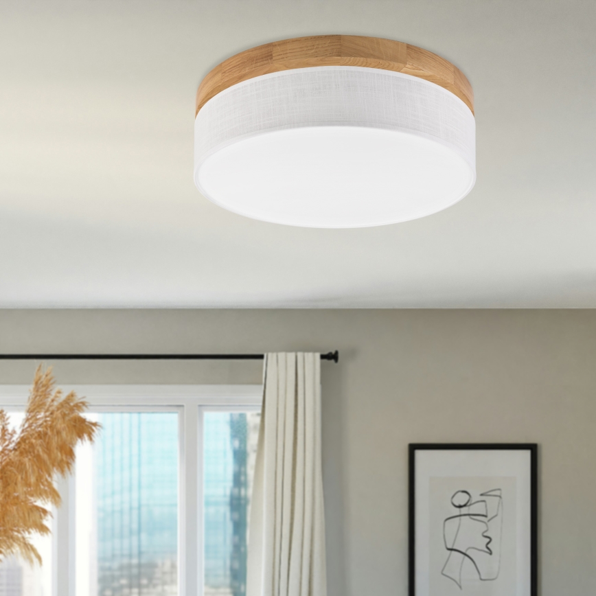 Brilagi - Applique LED BELLADONNA LED/36W/230V Ø 40 cm blanche/chêne