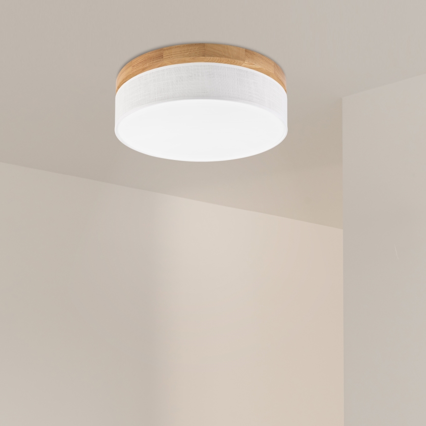 Brilagi - Applique LED BELLADONNA LED/36W/230V Ø 40 cm blanche/chêne