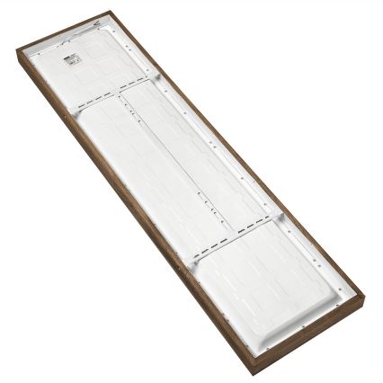 Brilagi - Plafonnier LED salle de bain WOODY FRAME LED/50W/230V 120x30 cm IP44 noyer