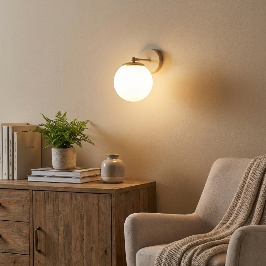 Brilagi - Applique murale 1xE27/60W/230V beige/doré