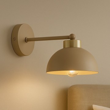 Brilagi - Applique murale 1xE27/60W/230V beige/doré