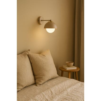 Brilagi - Applique murale 1xE27/60W/230V beige/doré