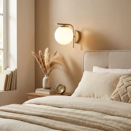 Brilagi - Applique murale 1xE27/60W/230V beige/dorée