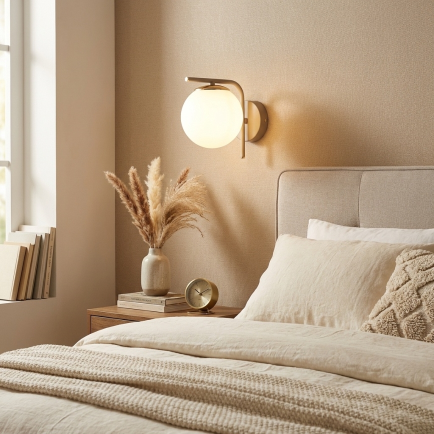 Brilagi - Applique murale 1xE27/60W/230V beige/dorée
