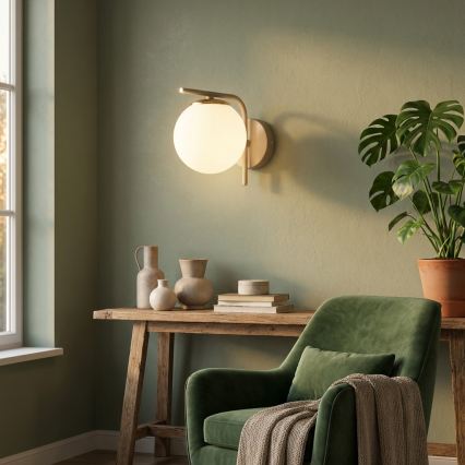 Brilagi - Applique murale 1xE27/60W/230V beige/dorée