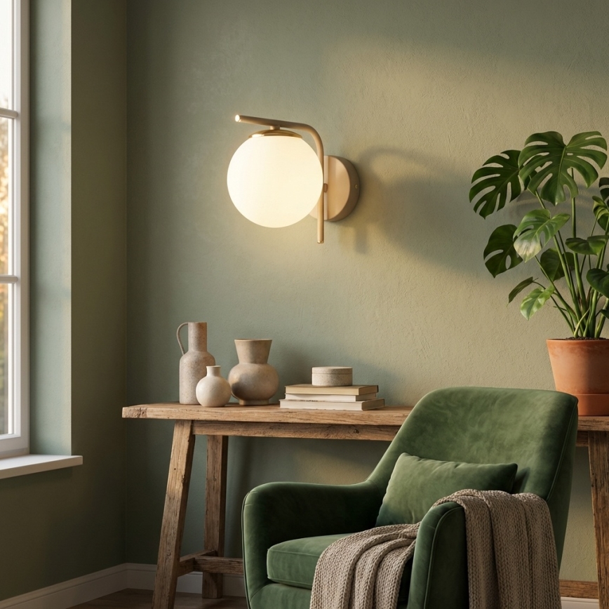 Brilagi - Applique murale 1xE27/60W/230V beige/dorée