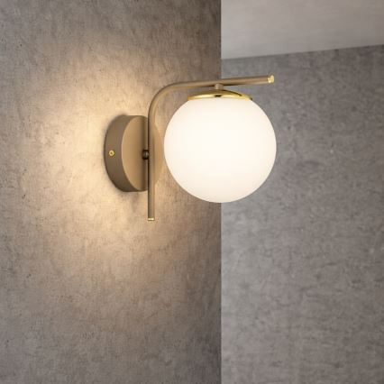 Brilagi - Applique murale 1xE27/60W/230V beige/dorée