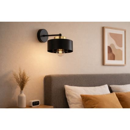 Brilagi - Applique murale 1xE27/60W/230V noir/doré