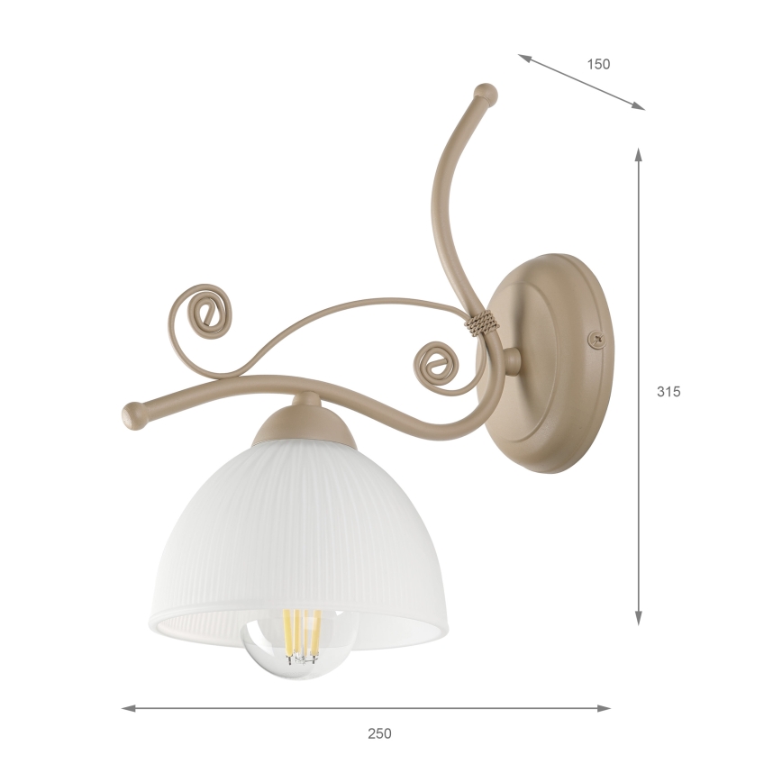 Brilagi - Applique murale ANTICO MODERN 1xE27/60W/230V beige