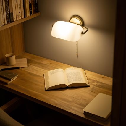 Brilagi - Applique murale BANK OFFICE 1xE27/60W/230V laiton/blanc