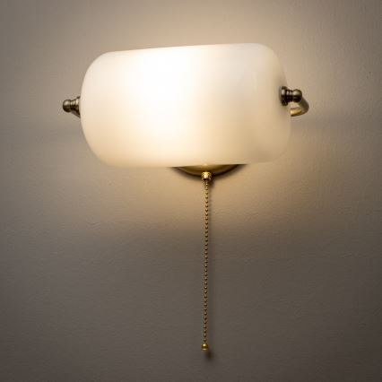 Brilagi - Applique murale BANK OFFICE 1xE27/60W/230V laiton/blanc