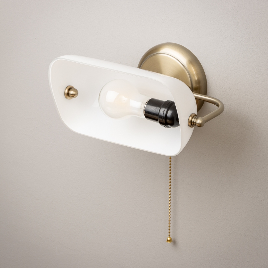 Brilagi - Applique murale BANK OFFICE 1xE27/60W/230V laiton/blanc