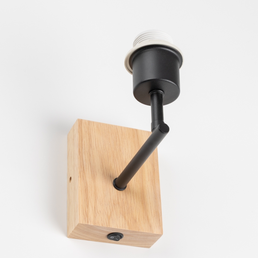 Brilagi - Lampe murale pour enfant BOBO WOOD 1xE27/25W/230V chêne/noir/blanc/oursons
