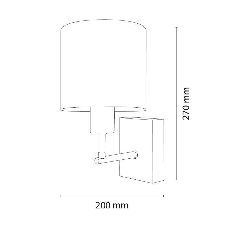 Brilagi - Lampe murale enfant BOBO WOOD 1xE27/25W/230V chêne/noir/blanc/rose/motif ballerines