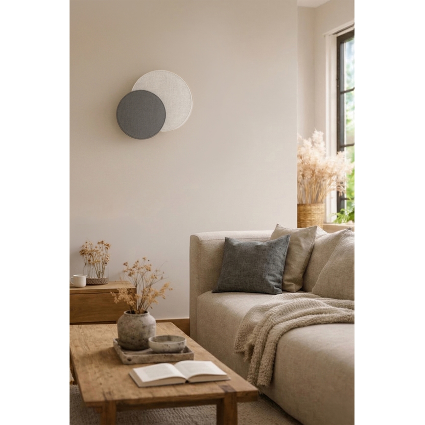 Brilagi - Applique murale CIRCLES 1xE27/60W/230V diam. 35 cm crème/gris