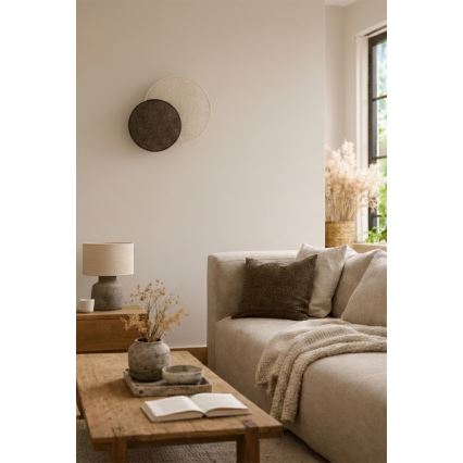 Brilagi - Applique murale CIRCLES 1xE27/60W/230V Ø 35 cm crème/marron