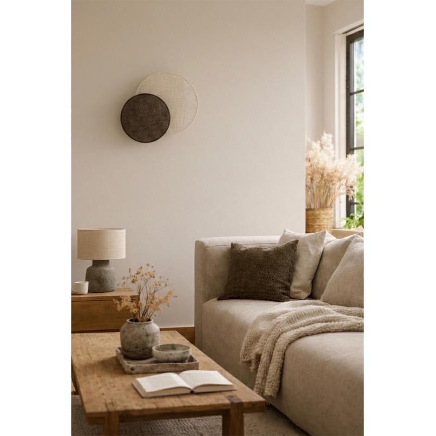 Brilagi - Applique murale CIRCLES 1xE27/60W/230V Ø 35 cm crème/marron