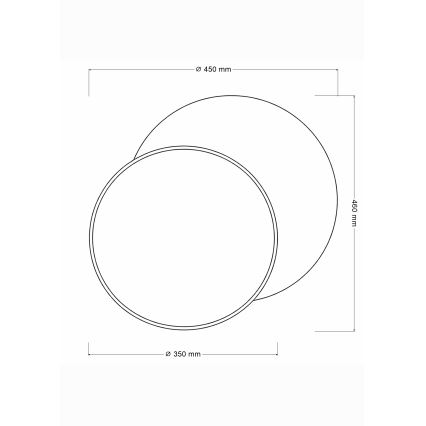 Brilagi - Applique murale CIRCLES 1xE27/60W/230V Ø 45 cm crème/gris