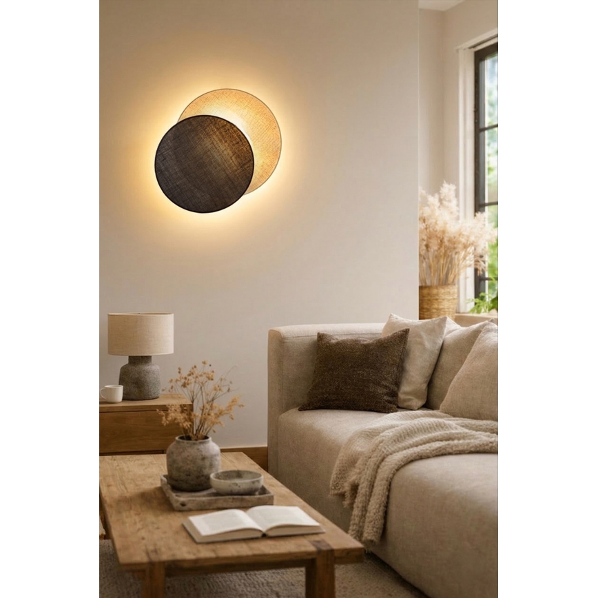 Brilagi - Applique murale CIRCLES 1xE27/60W/230V Ø 45 cm crème/marron