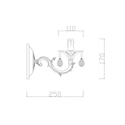 Brilagi - Applique murale CLASSIC 1xE14/60W/230V crème/patine
