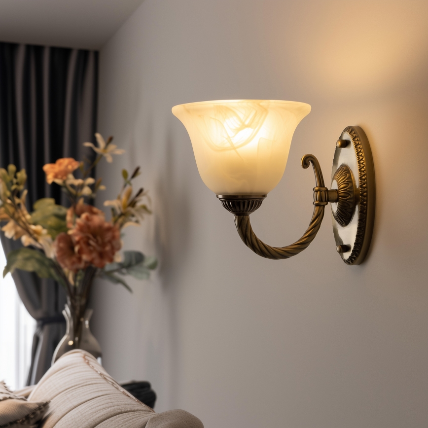 Brilagi - Applique murale CLASSIC 1xE27/60W/230V laiton