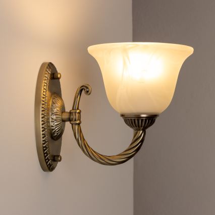 Brilagi - Applique murale CLASSIC 1xE27/60W/230V laiton