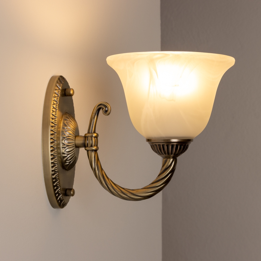 Brilagi - Applique murale CLASSIC 1xE27/60W/230V laiton