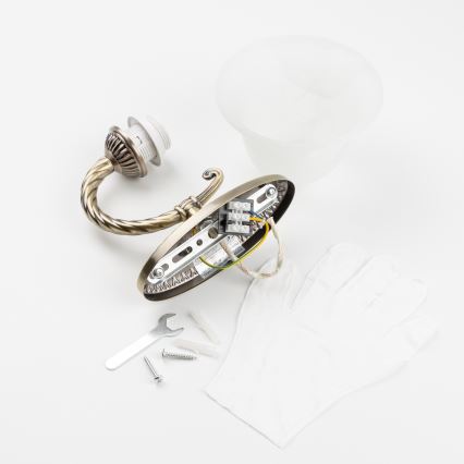 Brilagi - Applique murale CLASSIC 1xE27/60W/230V laiton