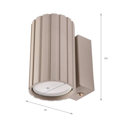 Brilagi - Applique murale CRISPINA 1xGU10/10W/230V 10 cm beige