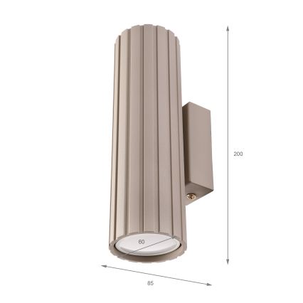 Brilagi - Applique murale CRISPINA 2xGU10/10W/230V 20 cm beige