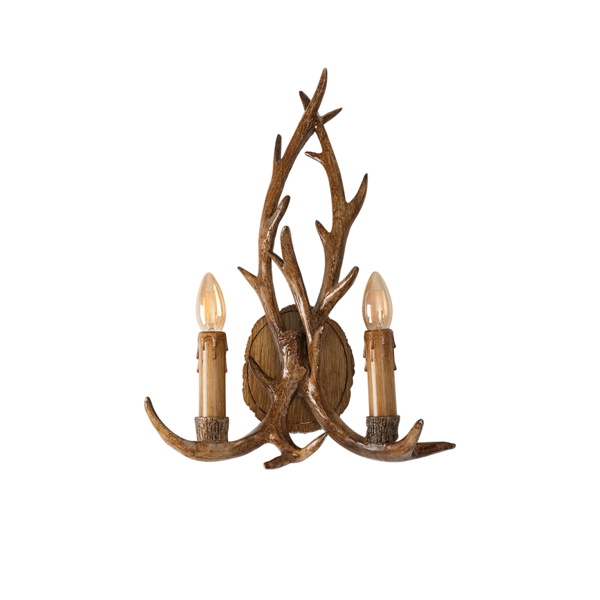 Brilagi - Applique murale DEER 2xE14/10W/230V, motif bois de cerf
