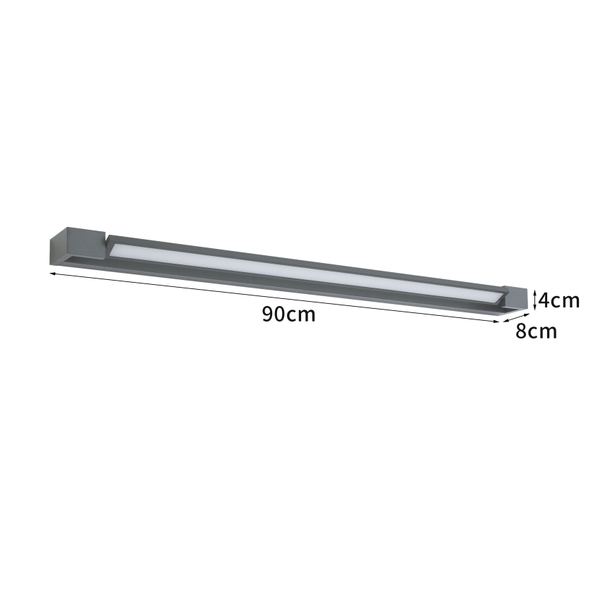 Brilagi - Applique murale LED d'extérieur AQUA LINE 24W 230V, 90 cm, IP44, anthracite, IRC 90