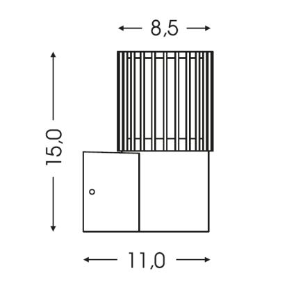 BRILAGI - Applique murale d'extérieur ARMOR 1xGU10/35W/230V IP44 noire
