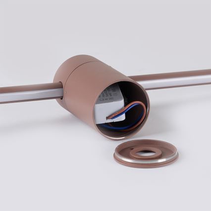 Brilagi - Applique murale d'extérieur LED AURA LED/12W/230V 3000K IP54 65 cm marron IRC 90