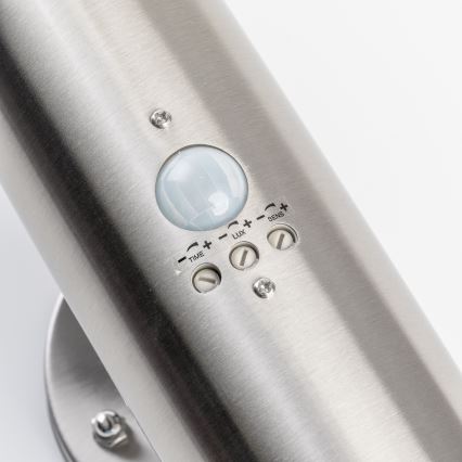 BRILAGI - Applique murale d'extérieur ELIA avec détecteur, 1xE27/20W/230V, IP44, chrome mat