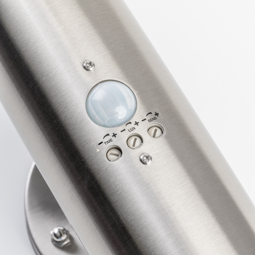 BRILAGI - Applique murale d'extérieur ELIA avec détecteur, 1xE27/20W/230V, IP44, chrome mat