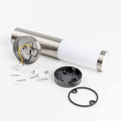 BRILAGI - Applique murale d'extérieur ELIA avec détecteur, 1xE27/20W/230V, IP44, chrome mat