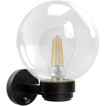 Brilagi - Applique murale d'extérieur avec détecteur de mouvement HARBOR 1xE27/40W/230V IP33 noir/transparent