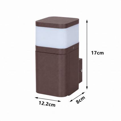 BRILAGI - Applique murale extérieure avec prise SCHUKO PILLAR 1xG9/11W/230V IP44 marron