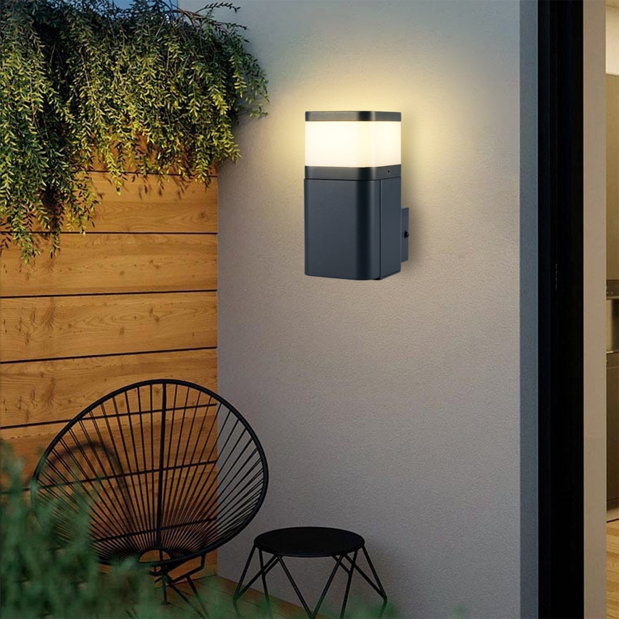 Brilagi - Applique murale extérieure avec prise SCHUKO PILLAR 1xG9/11W/230V IP44 anthracite