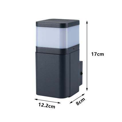 Brilagi - Applique murale extérieure avec prise SCHUKO PILLAR 1xG9/11W/230V IP44 anthracite