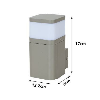 BRILAGI - Applique murale d'extérieur avec prise SCHUKO PILLAR 1xG9/11W/230V IP44 gris