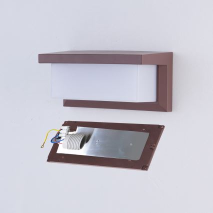 Brilagi - Applique murale d'extérieur BRICKY 1xE27/60W/230V marron IP54