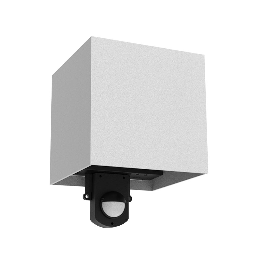 Brilagi - Applique murale d'extérieur CUBE à capteur, LED 6 W, 230 V, gris, IP65