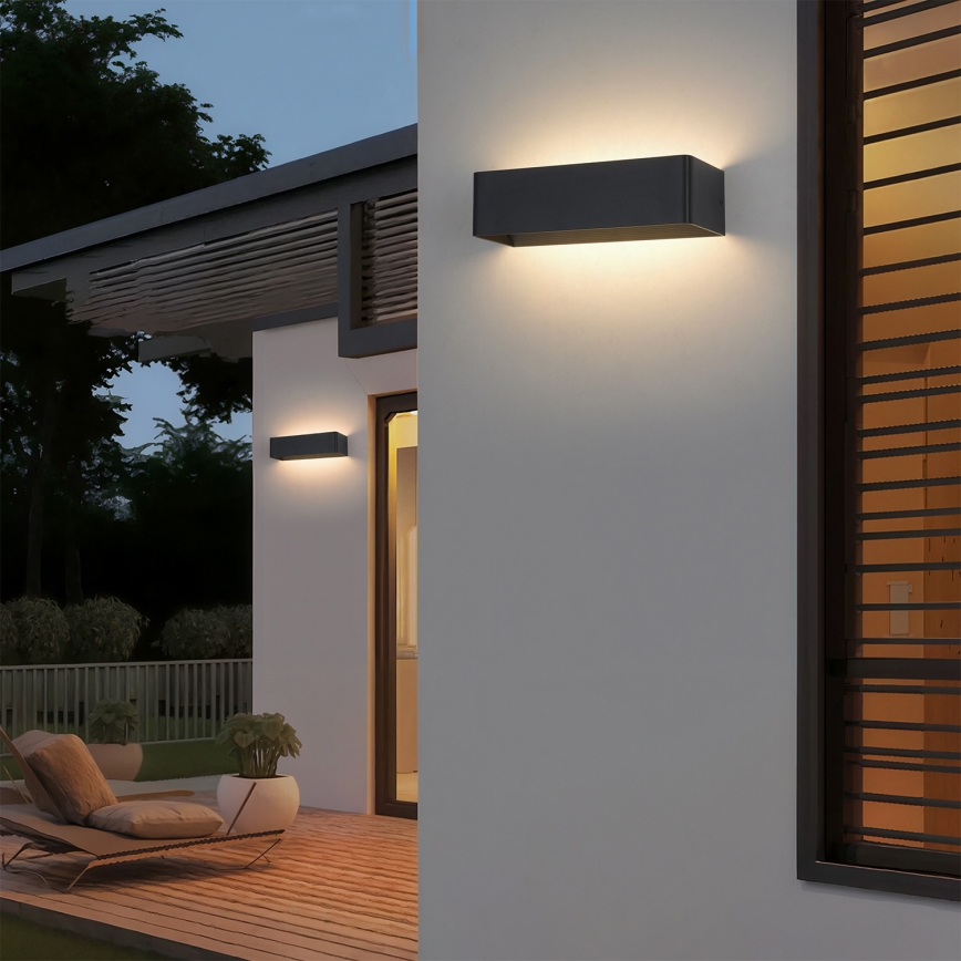 Brilagi - Applique murale d'extérieur DONNANI LED/12W/230V 30 cm noire IP44