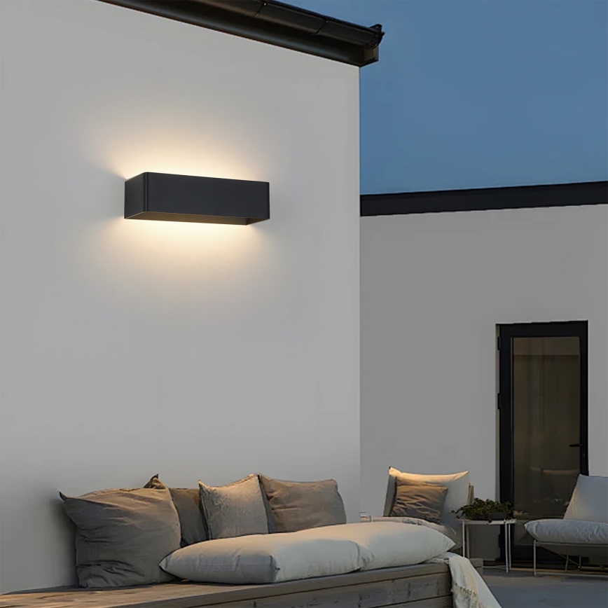Brilagi - Applique murale d'extérieur DONNANI LED/12W/230V 30 cm noire IP44