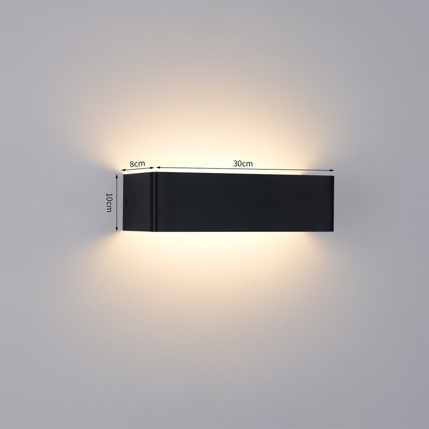 Brilagi - Applique murale d'extérieur DONNANI LED/12W/230V 30 cm noire IP44